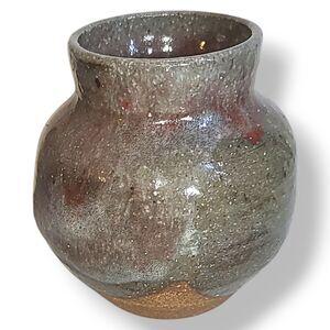 Studio Art Pottery Stoneware Vase Jar‎ Signed Prater 3.5"